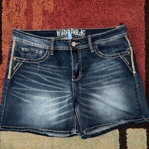 Woman Hydraulic Jean Shorts‎